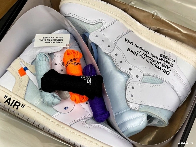  White High Air Jordan O-W AQ0818-100 Retro 1 0331